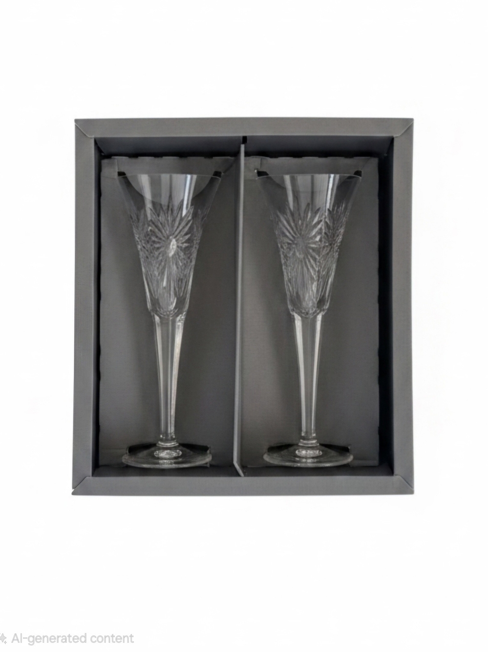 Waterford Crystal Millennium Collection "Health" Toasting Flutes - Pair with Box